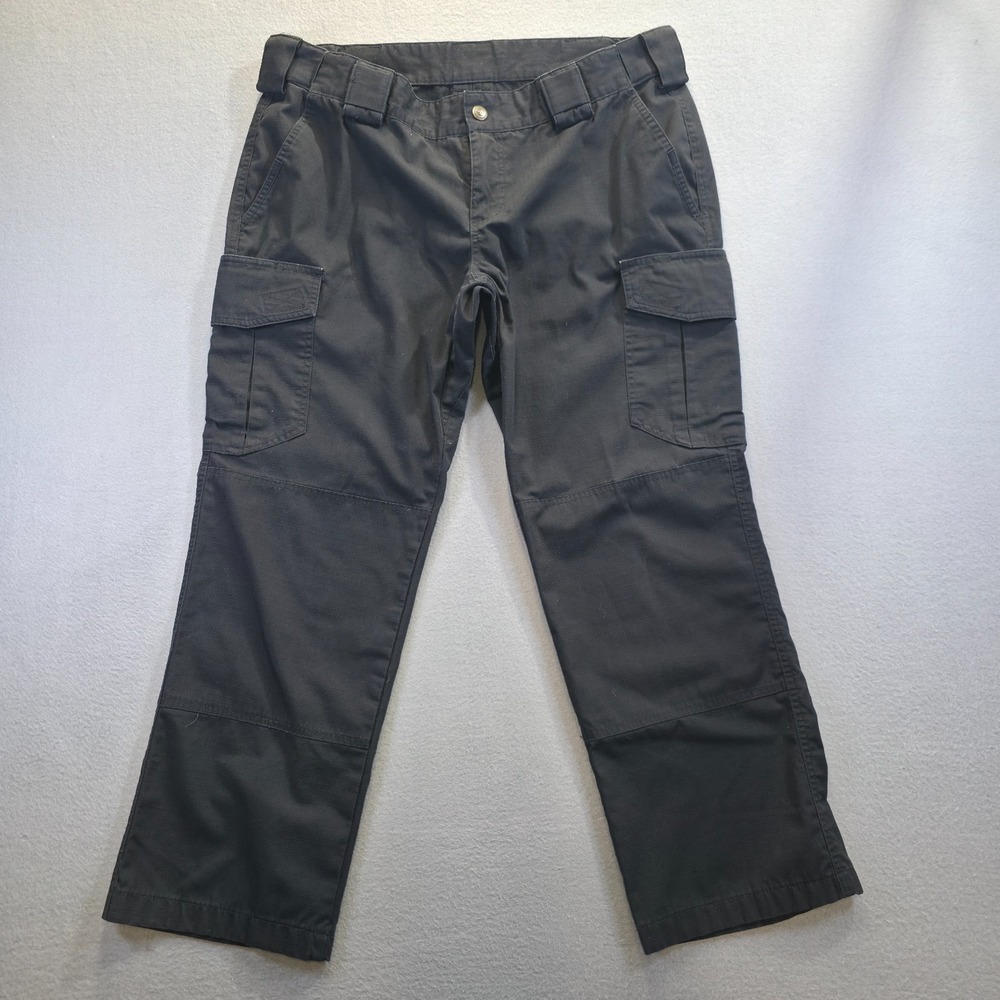 Tact‎ Squad Women's Black Ripstop Cargo Pants SIze 12- 34x27.5 in